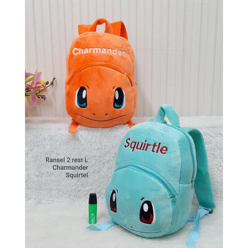TAS ANAK RANSEL BACKPACK LITTLE BAG NEW PREMIUM POKEMON SQUIRTLE CHARMENDER AVENGER SPIDERMAN KAPTEN