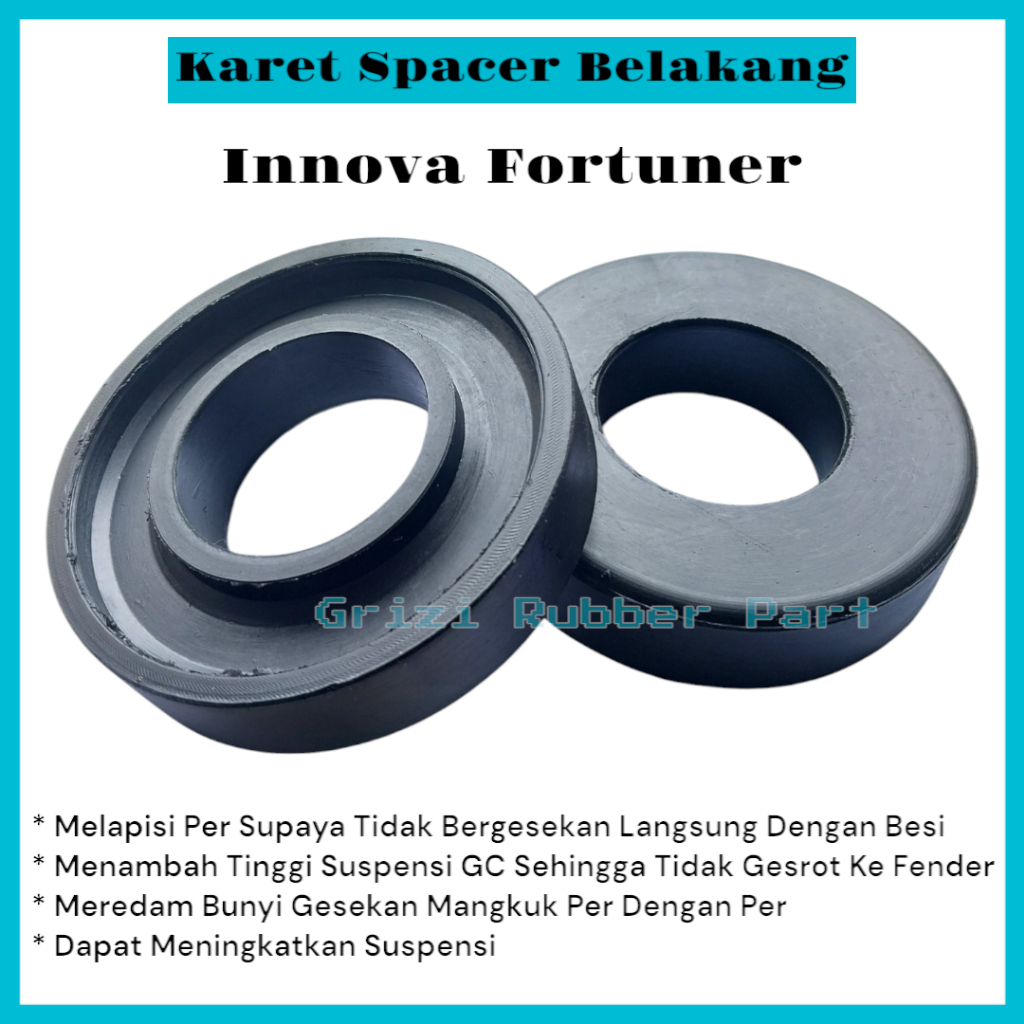 Karet Spacer Tatakan Peninggi Per Keong Belakang Atas Innova Fortuner 1Set(2Pcs)