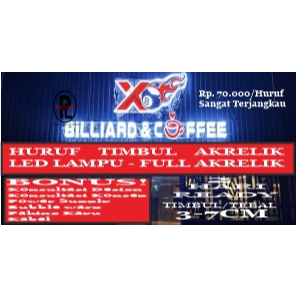 Huruf timbul/letter timbul Full Akrelik