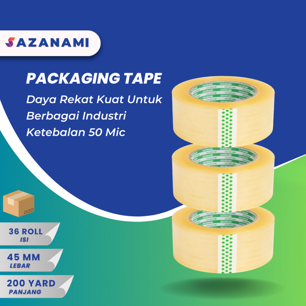 

1 BOX SAZANAMI LAKBAN BENING JUMBO 2" INCH 45MM X 200Y