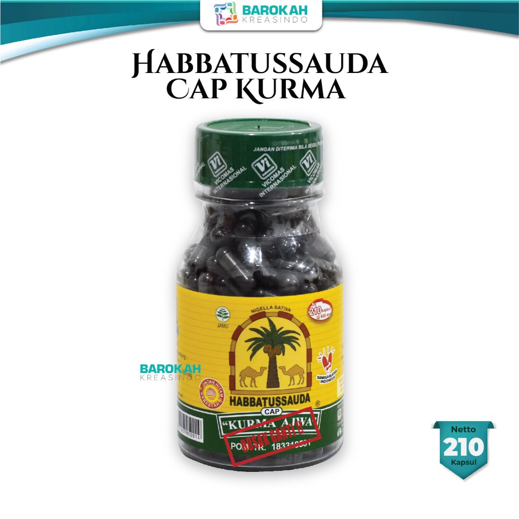 Habatussauda Kapsul Habbatussauda Kurma Ajwa 210 Kapsul Habbats Serbuk Jintan Hitam Murni Habatusaud