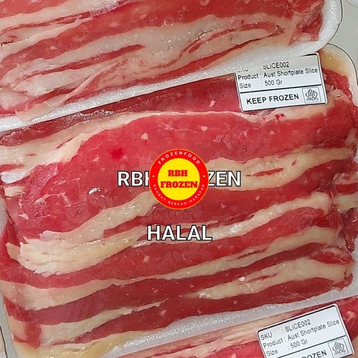 

Beef Slice Shortplate / Daging Sapi Slice Aust 500 Gr / Halal