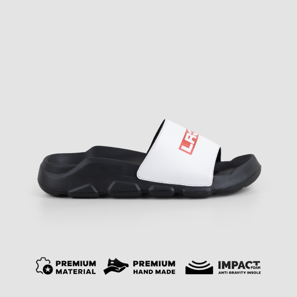 LEO RICHIE - Sandal Pria Wanita Vertus Slide White Red