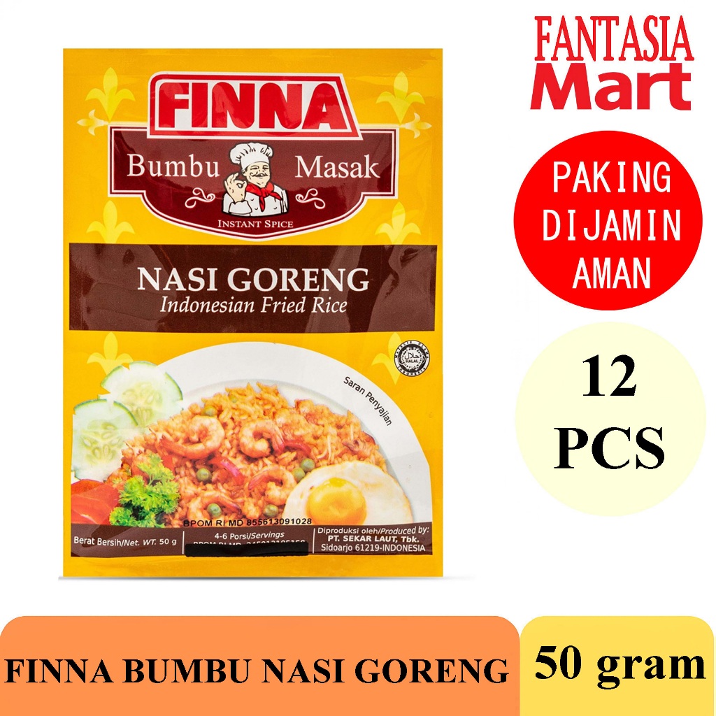 

FINNA BUMBU NASI GORENG PACK 12 PCS 50 GRAM FUN CORNER DENGAN PAKING AMAN