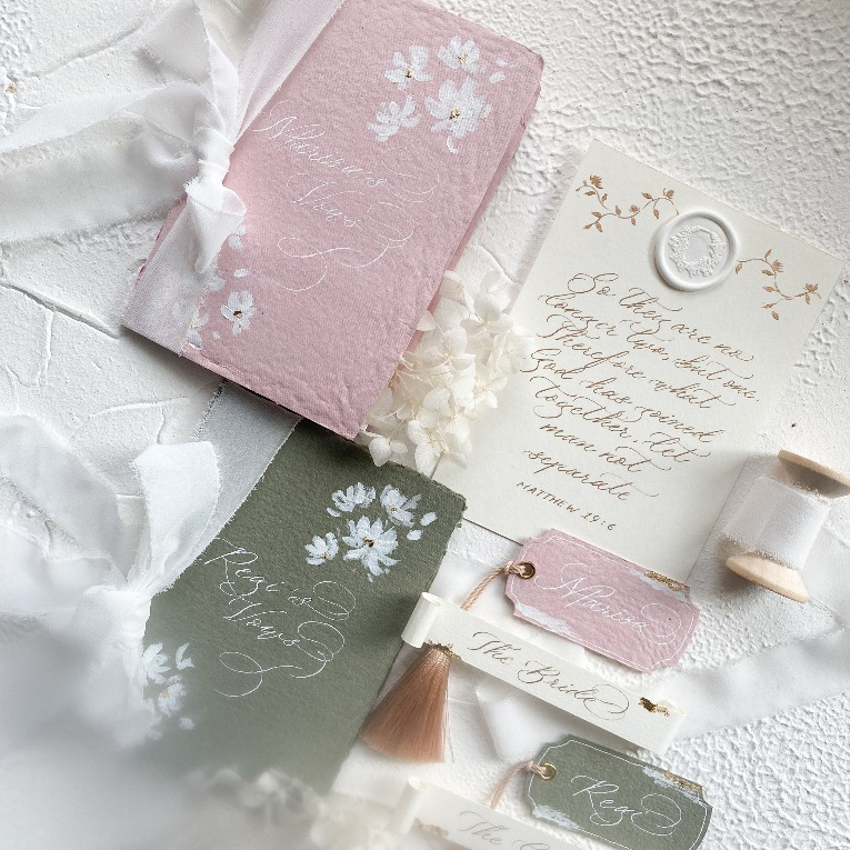 

Wedding Vow Set - Wedding Vow with Calligraphy
