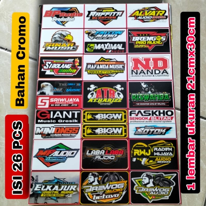

STIKER SOUNDSYSTEM BAHAN CROMO GLOSY