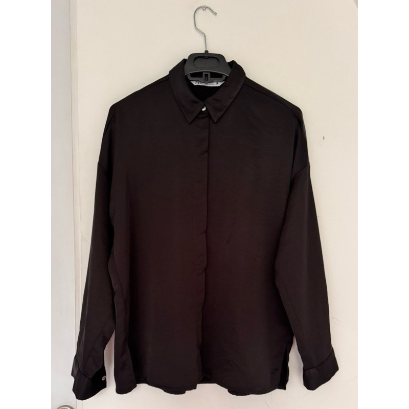 zara satin shirt