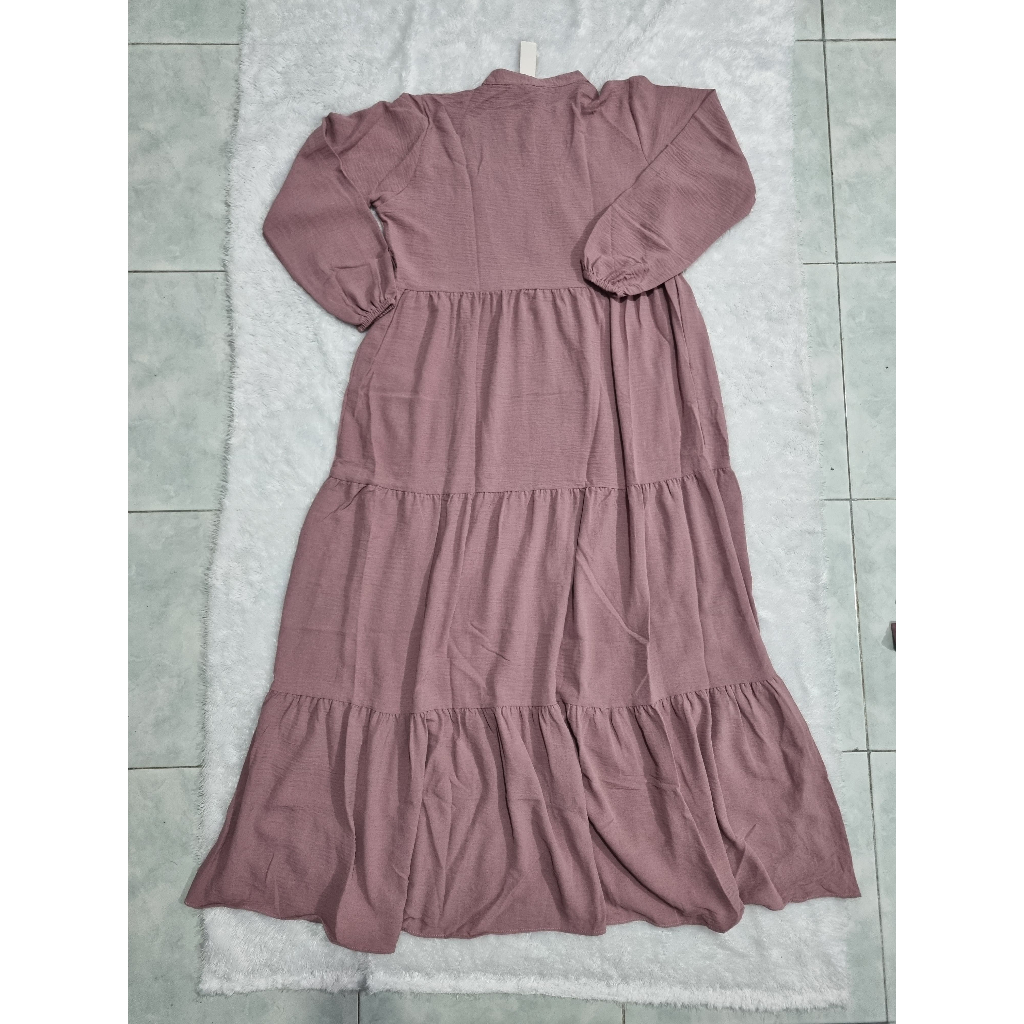 Gamis ribyka ungu : 132 x 58 cm Gamis Polos warna ungu