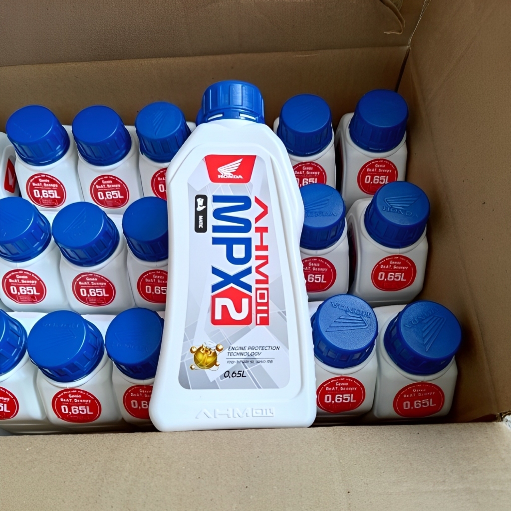 Paket Grosir 5 Botol Oli Mpx2 Matic Ahm Original 0.65 liter 10W-30 Kemasan Baru