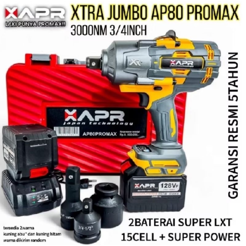 APR AP80 PROMAX IMPACT WRENCH 3000NM 2BATERAI + KOPER