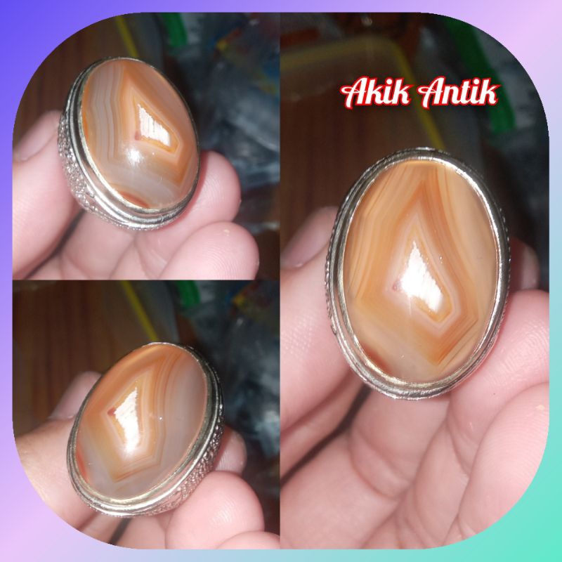 Cincin Batu Akik Asli Akik Sulaiman Antik Agate Natural