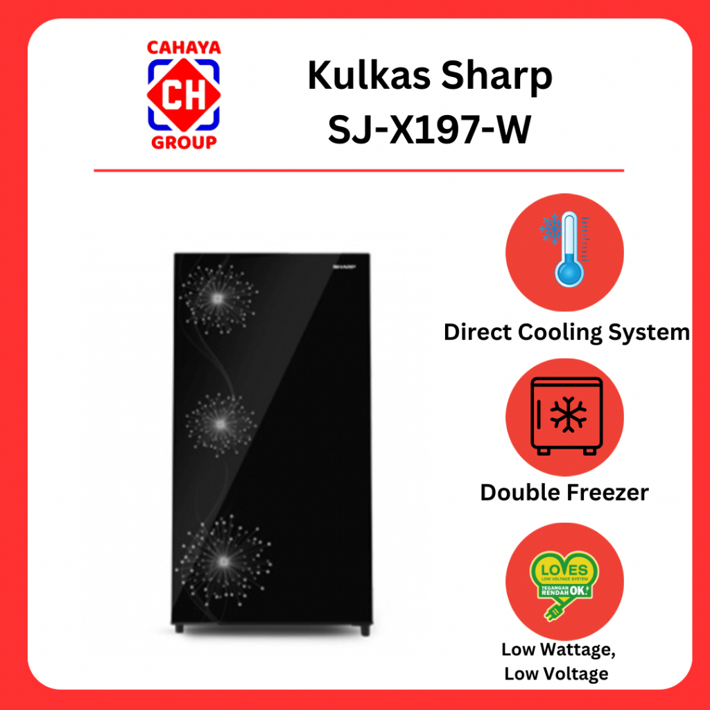 Kulkas Sharp SJX197W Kulkas 1 Pintu Sharp Semi Auto Defrost Garansi Resmi