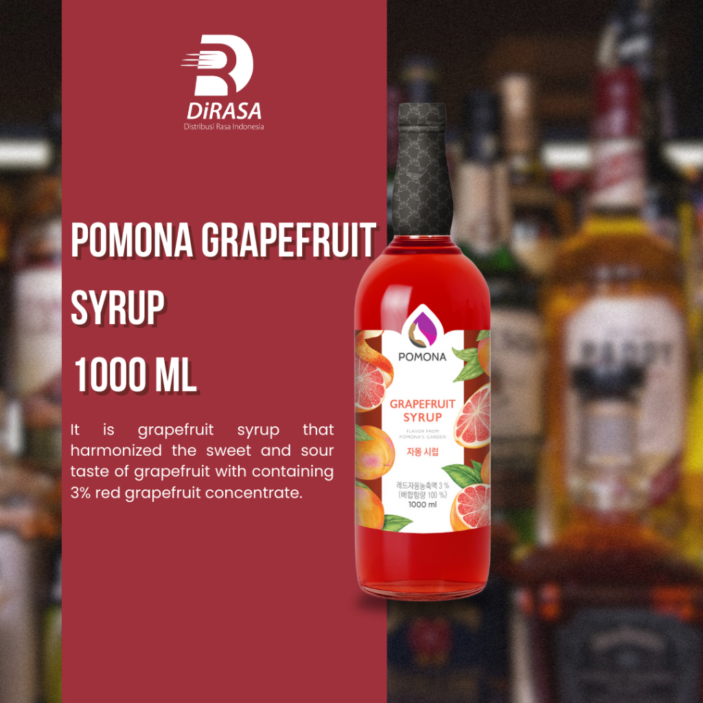 

DiRASA - POMONA Grapefruit Syrup 1000 ML Untuk Bisnis HORECA/Barista/Bartender/Mixologist