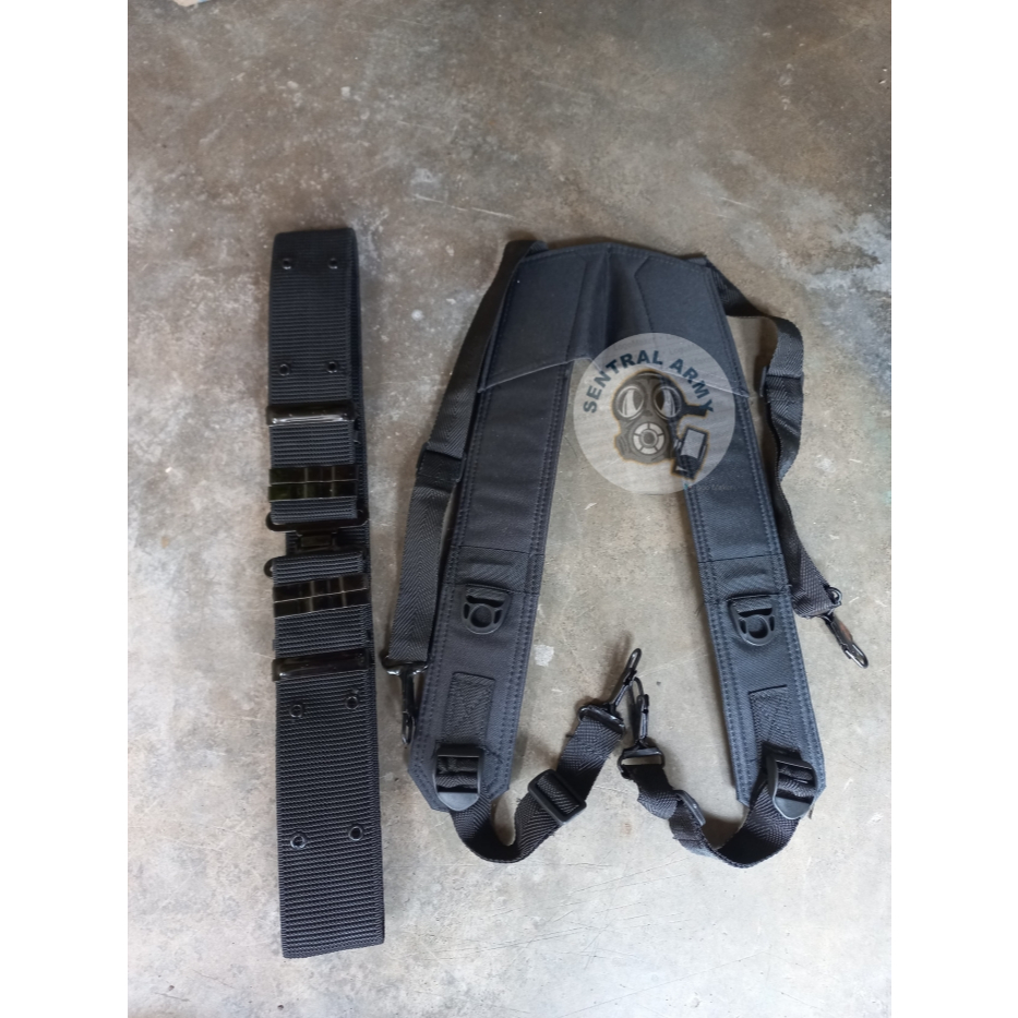 SET KOPEL RING PLUS DAHRIMTNI POLRI LINMAS SATPAM KOPEL RIM DULAHREM HITAM LENGKAP
