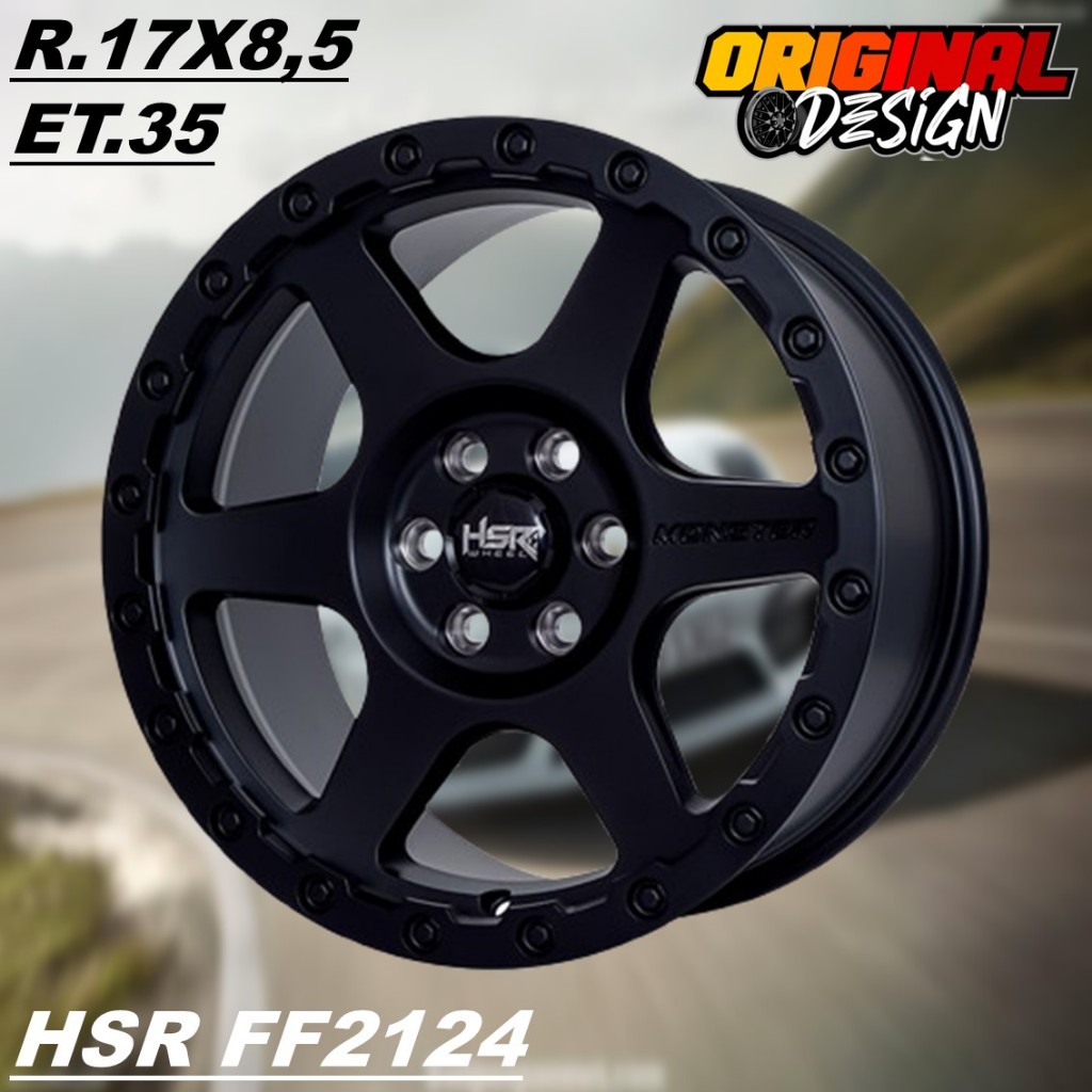 Velg mobil phanter, hilux, fortuner, ring 17 lubang 6 HSR FF R17 warna hitam