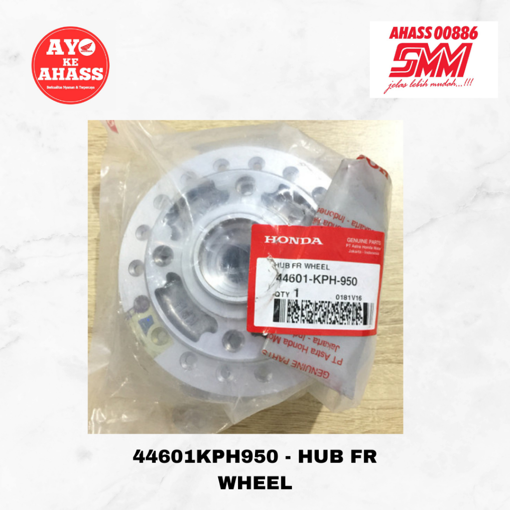 HUB FR WHEEL 44601 KPH 950 HONDA SUPRA X 125 & KHARISMA