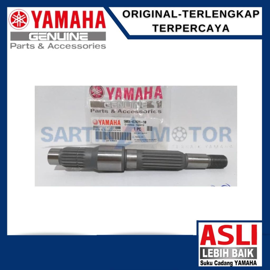 AXLE, DRIVE (NOUVO-Z) AS RODA BELAKANG NOUVO LELE ORIGINAL YAMAHA (5MX-E7421-10)