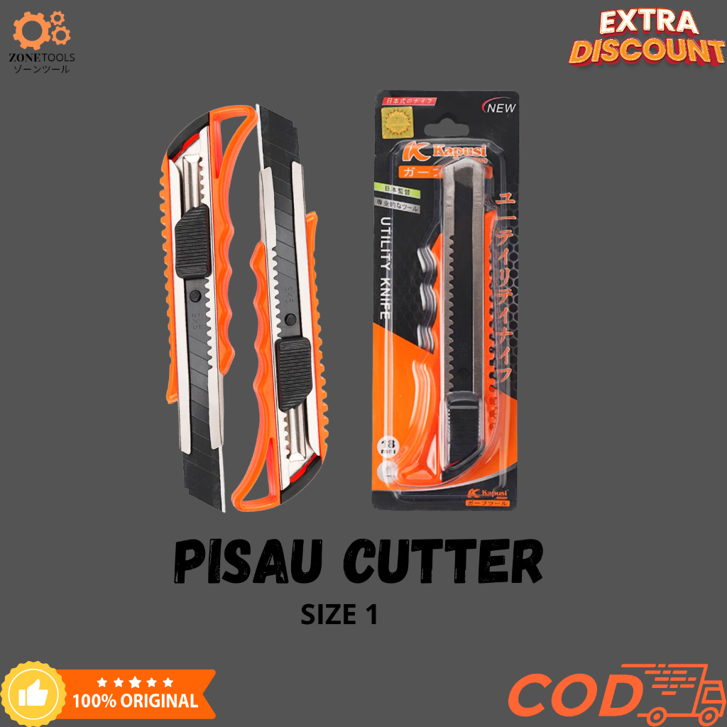 

Kapusi Pisau Cutter/Utility Knife / Ukuran 18mm K-8746