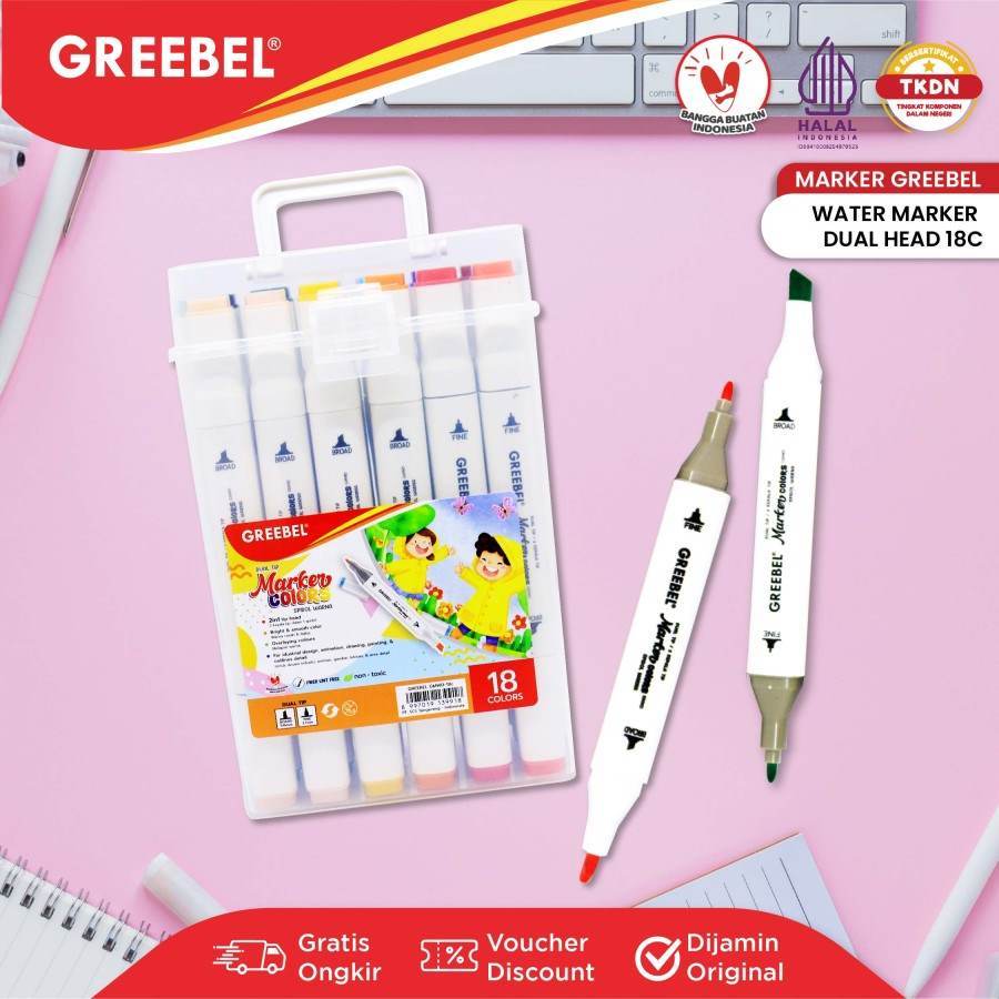 

GREEBEL WATER MARKER DUAL TIP 18c GMWD-18C / PAK