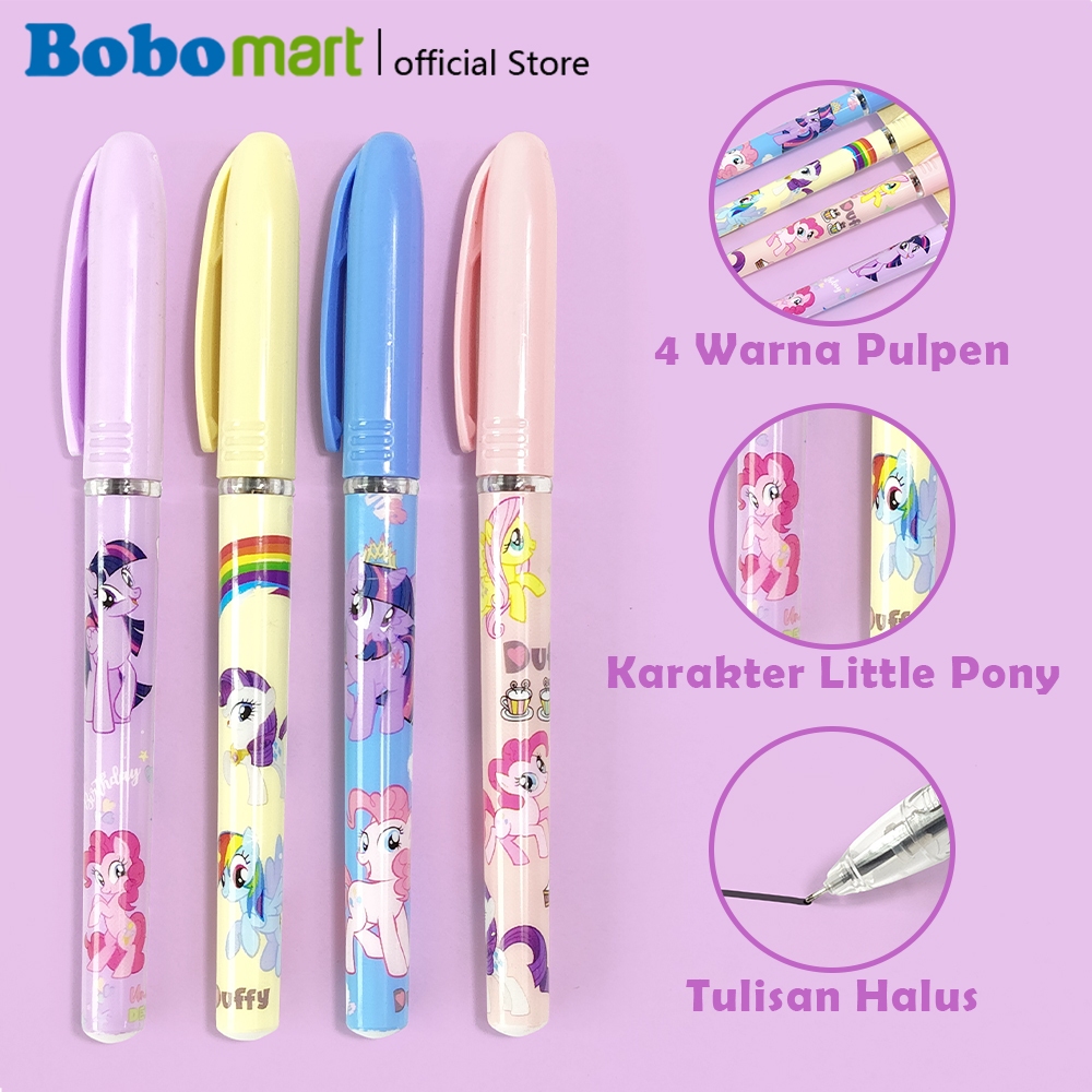 

BOBOMART Gel Pen Pulpen Pena G-8027 My Little Pony Black 0.5 mm