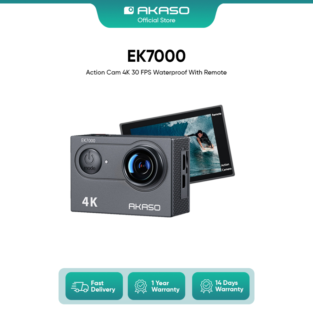 WIYUNG Akaso EK7000 Action Cam 4K 30 FPS Waterproof With Remote