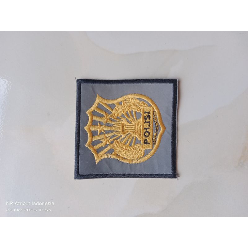 Bordir logo Kewenangan,Logo bordir polri,Bordir kewenangan polri,kewenangan kotak