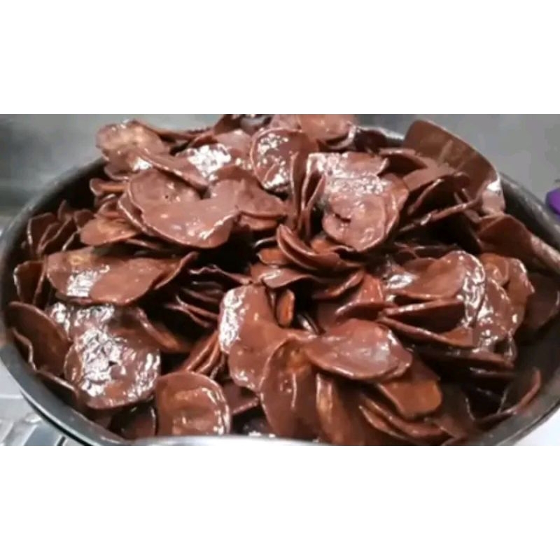 

Keripik Pisang Coklat Lumer kemasan thinwall 350gr