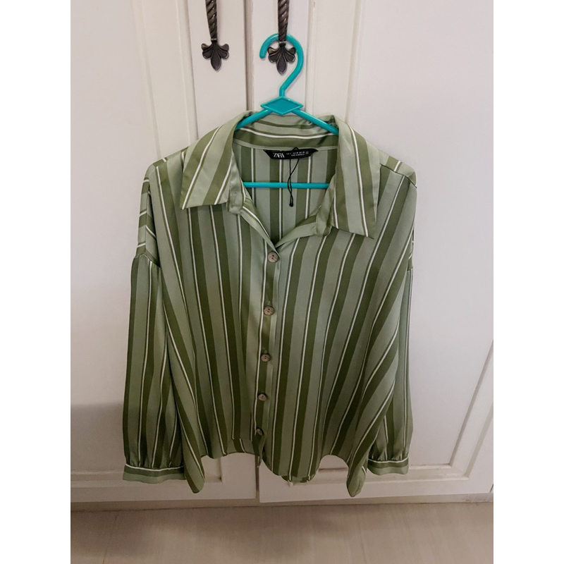 zara satin shirt