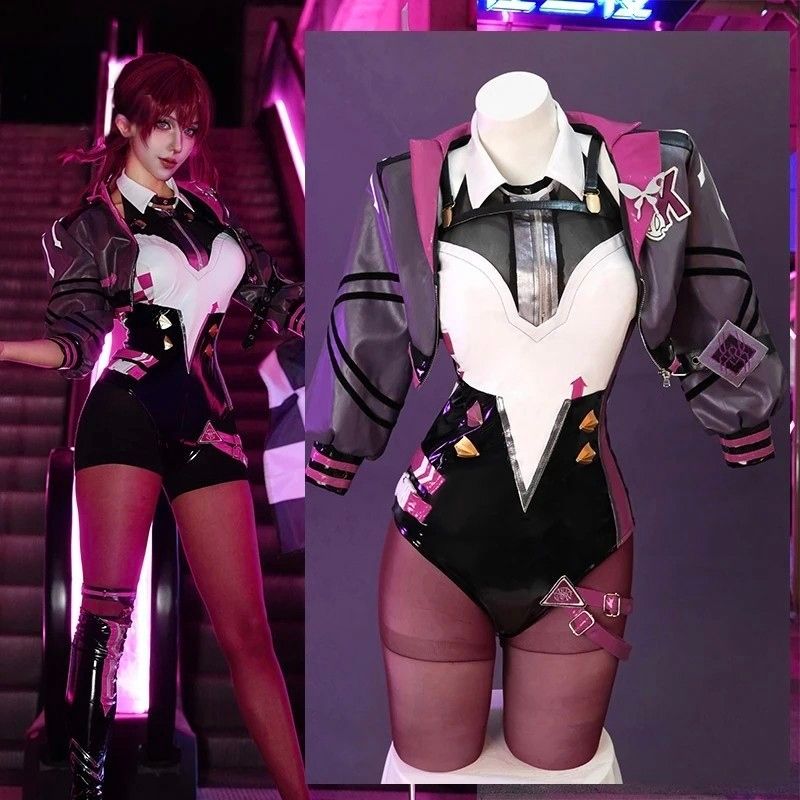 Original Honkai Star Rail Kafka Cosplay Costume Kafka Derivative Racing Suit Halloween Women Jumpsui