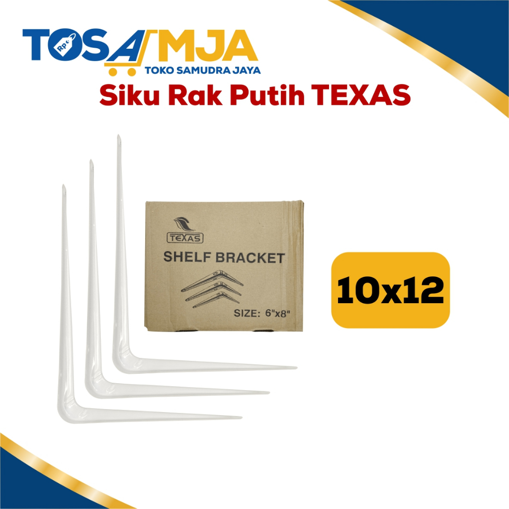 (1 PCS) SIKU RAK DINDING PUTIH 10x12"inch 25 x 30cm | SIKU PENYANGGA RAK DINDING SHELF BRACKET BESI 