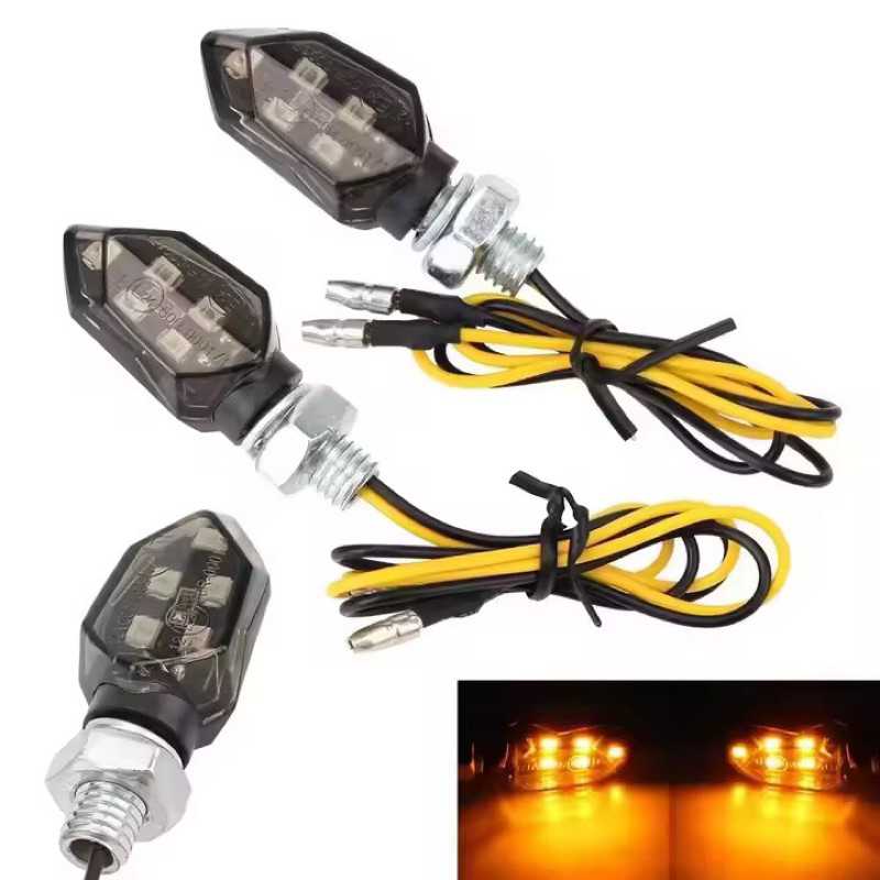 Lampu sein LED untuk sepeda motor Lampu led sein LED super terang 2 buah lampu indikator LED mini un