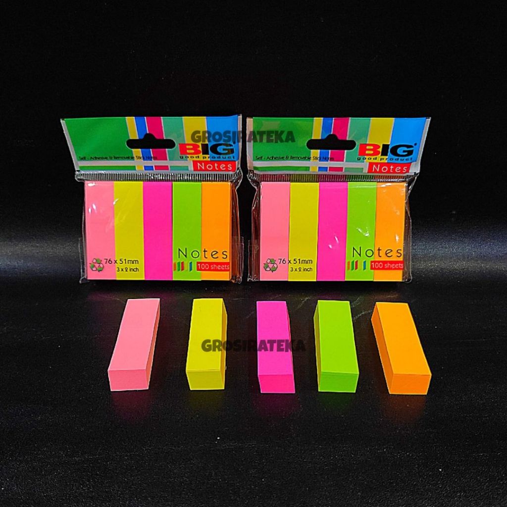 

PEMBATAS BUKU, STICKY NOTES, KERTAS MEMO, POS IT 76X51 5 WARNA BIG