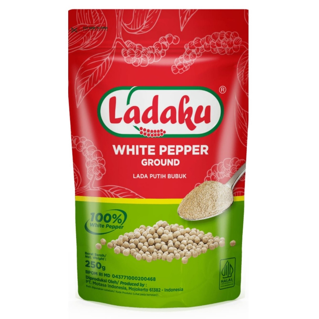 

Ladaku White Pepper Ground Kemasan Pouch 250gr - Per Pcs / Ladaku 250gr