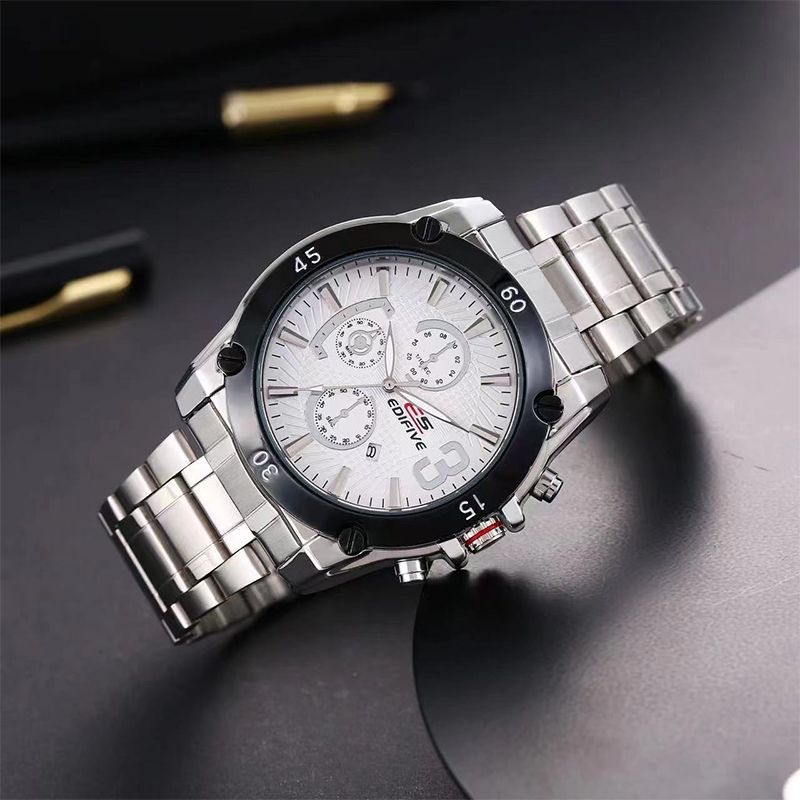 Jam Tangan Pria Luxury Stainless Steel Sport Quartz Original Anti Air Watch