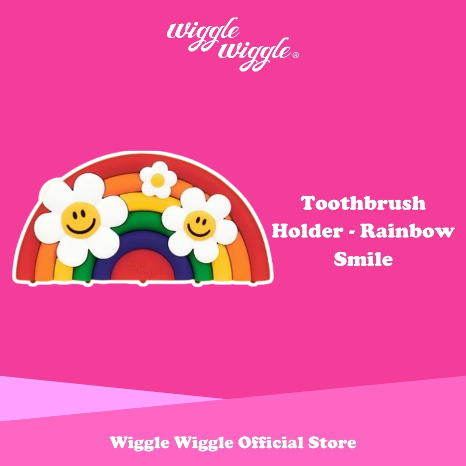 Wiggle Wiggle Toothbrush Holder - Rainbow Smile Wadah Tempat Sikat Gigi