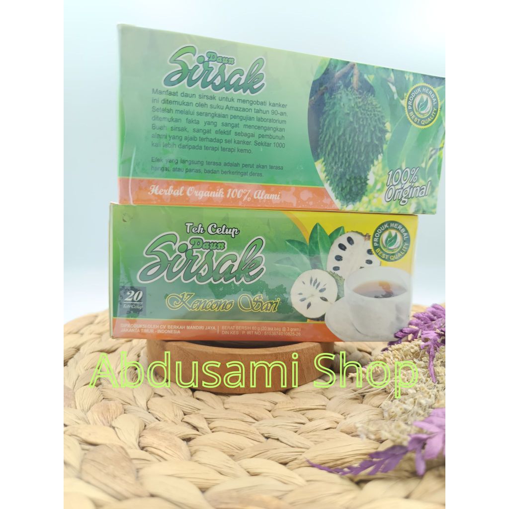 

Paket 2 Box Teh Celup Sirsak Asli Original Kencono Sari Kemasan 40 tea bag