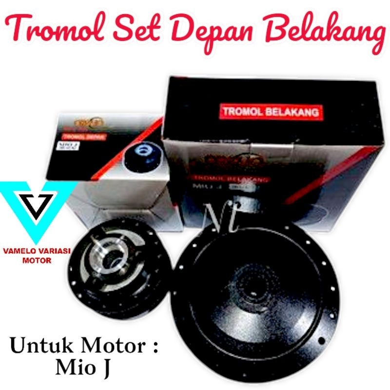 Tromol set depan belakang Hitam  Mio J Orelio
