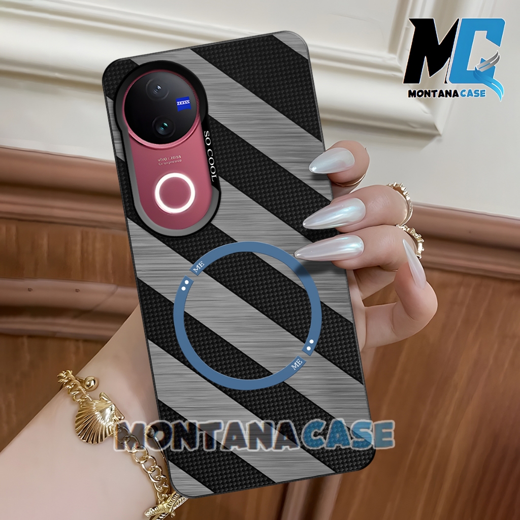 MONTANA CASE - SoftCase So Cool Vivo V50 5G - Casa Fusion Motif Ring Silicone Microfiber Softcase Vi