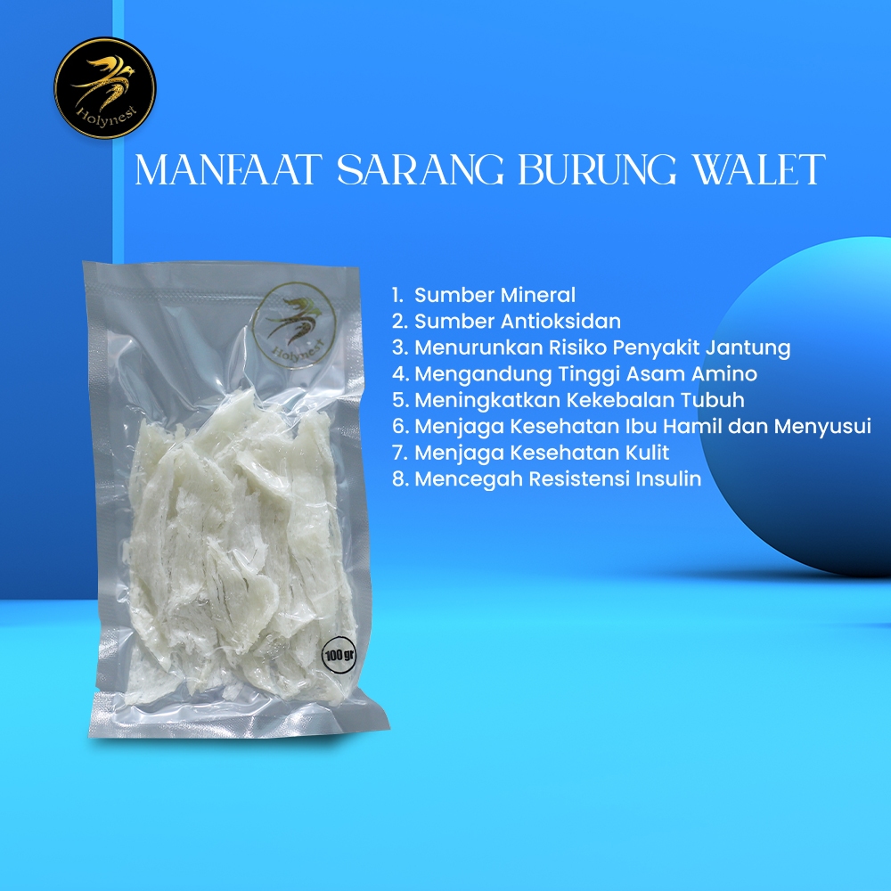 

Sarang Burung Walet Bersih Patahan Kecil (Strip Small PK3) 500 gr