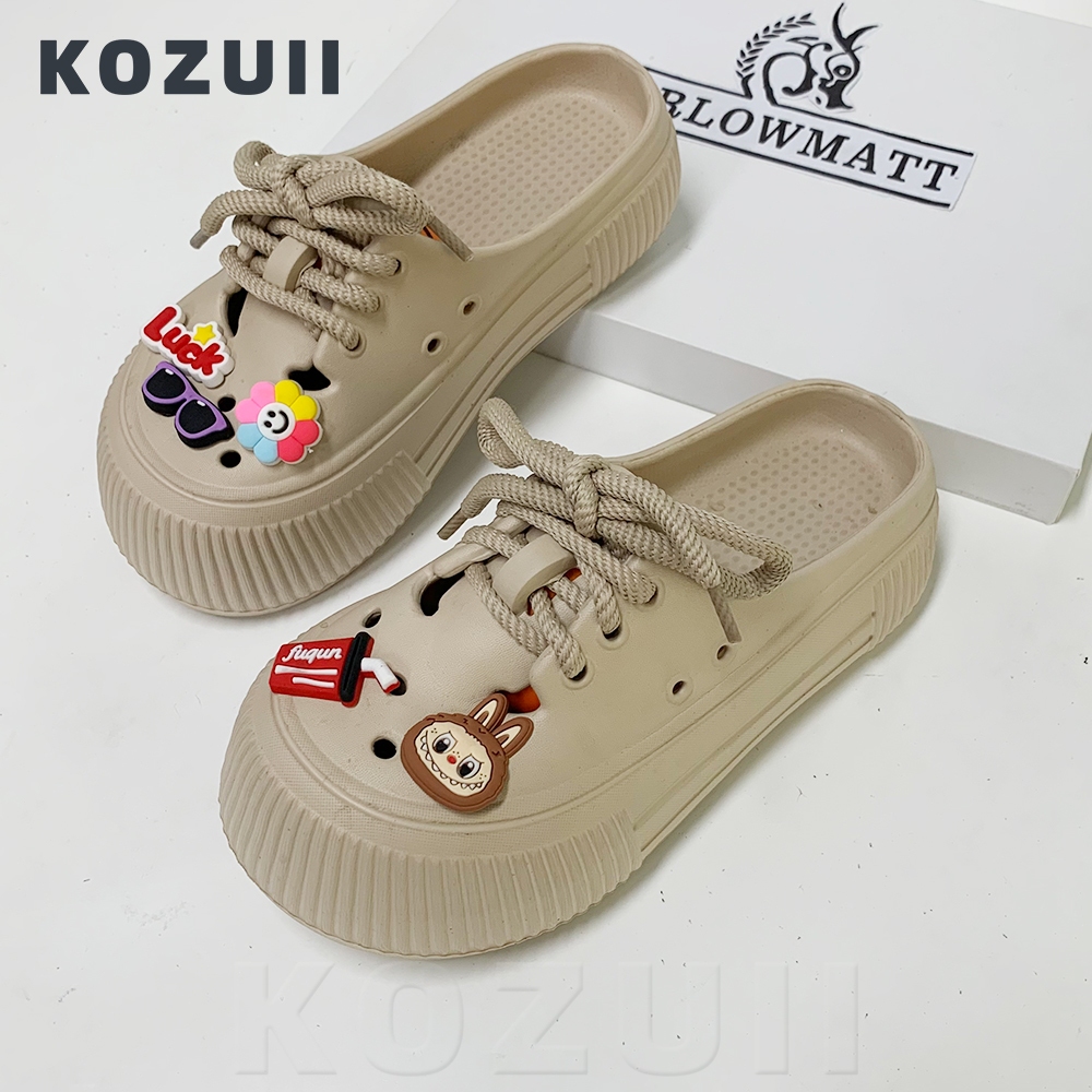 Sendal Wanita Jelly Karet Sandal Slop Flat Rumahan Empuk Elastis Sendal Anti Slip Sepatu Sandal Wani