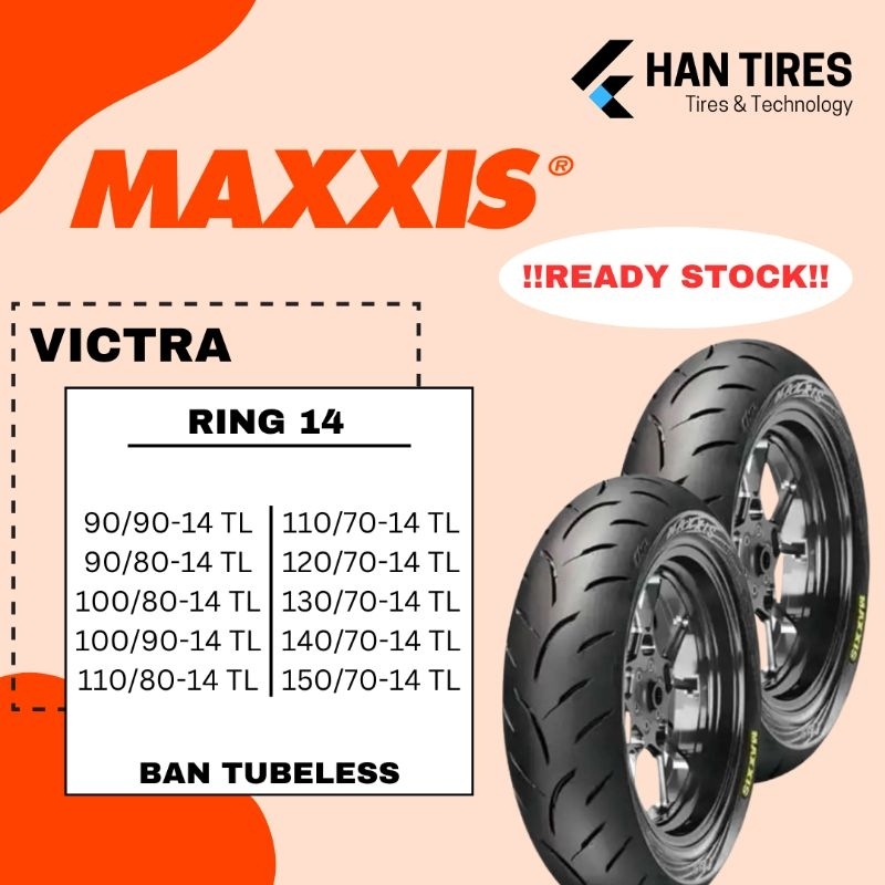 MAXXIS VICTRA S298ST Ban Motor Tubeless Ring 14 Vario, Beat, Mio, Scoopy, PCX, Lexi (90/90-14, 90/80