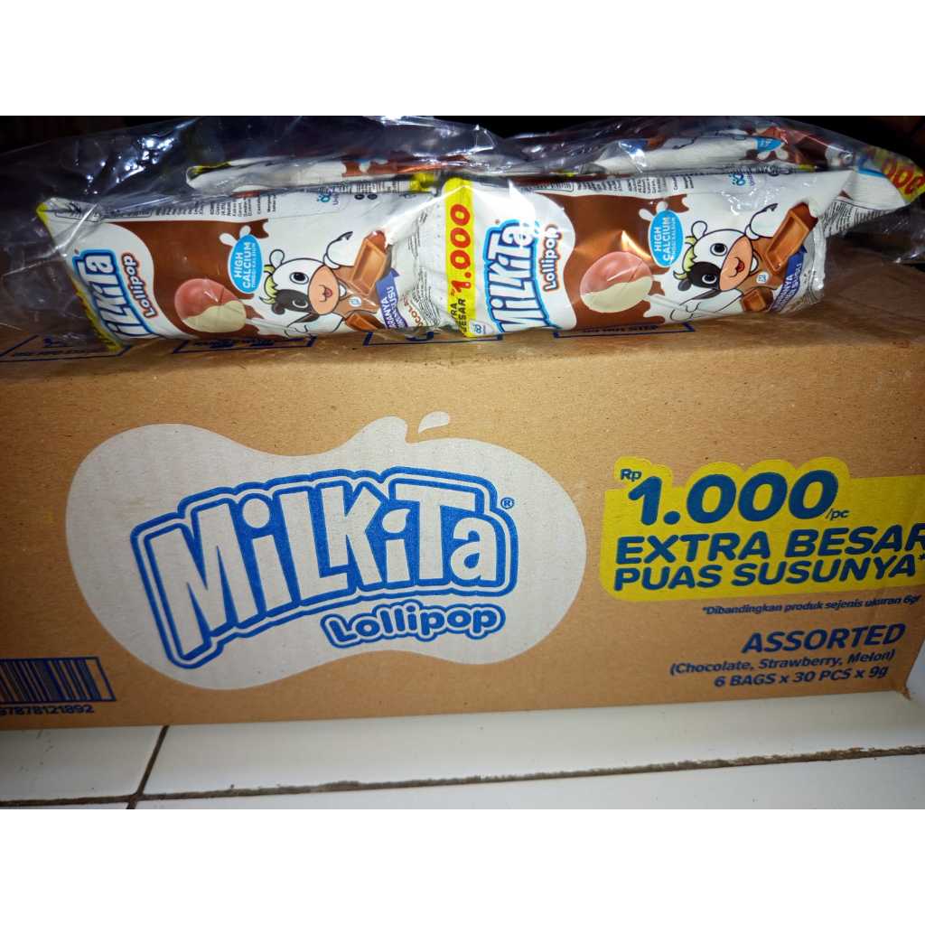 

Permen Milkita Lollipop Dus (Isi 6x30pcs @9Gr)