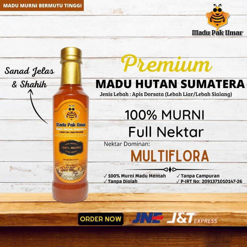 

Madu Pak Umar Riau Murni Asli Apis Dorsata meningkatkan imunitas dan kesehatan