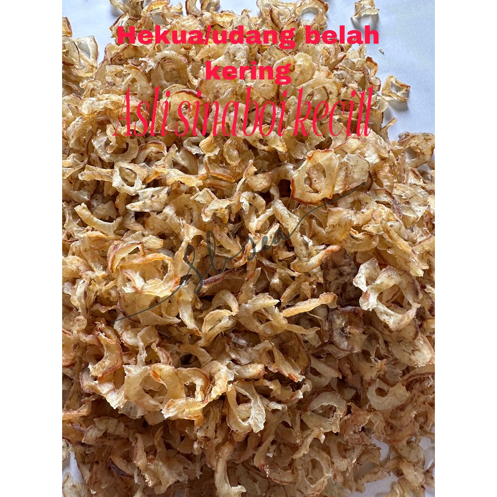 

Hekua/udang belah kering dibuat dari udang seger asli sinaboi