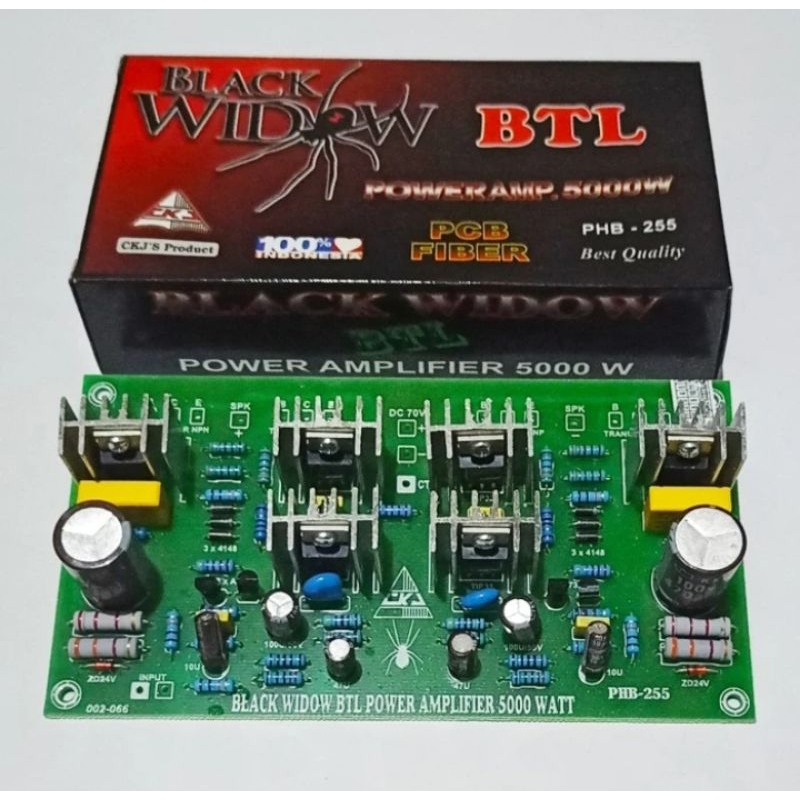 Kit Black Widow BTL Power Amplifier 5000W Untuk Speaker 18 inch
