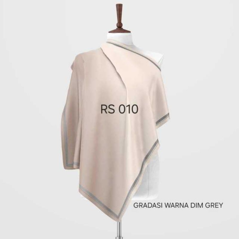 Hijab Segi Empat Voal Premium Motif RS-010 Gradasi GREY