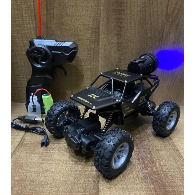 RST Bintang RC Offroad Metal Spray Asap Rock Crawler Rays Metal Asap Batre Cash 1:18 Body Metal Roda