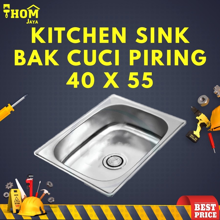 BAK CUCI PIRING / KITCHEN SINK / WASTAFEL CUCI PIRING / WASTAFEL DAPUR / ROYAL SINK - 40 X 55