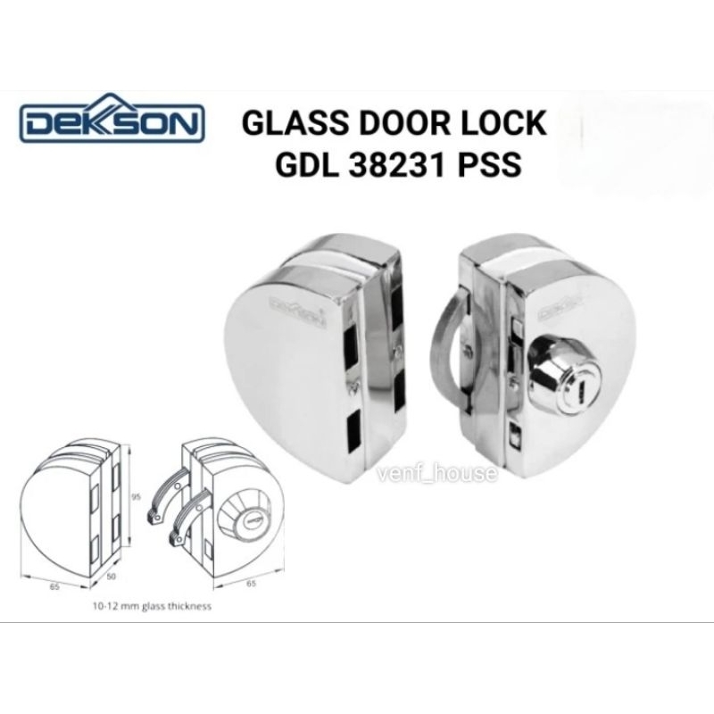 Glass Door Lock Dekkson GDL 38231 PSS *