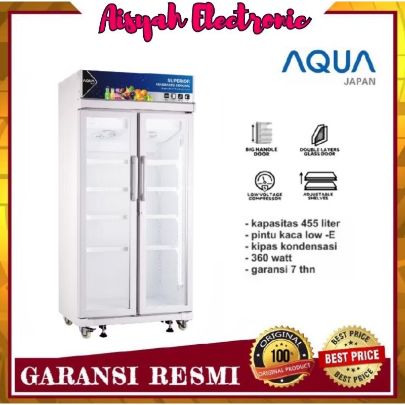 SHOWCASE AQUA 2 PINTU AQB-568 GARANSI RESMI